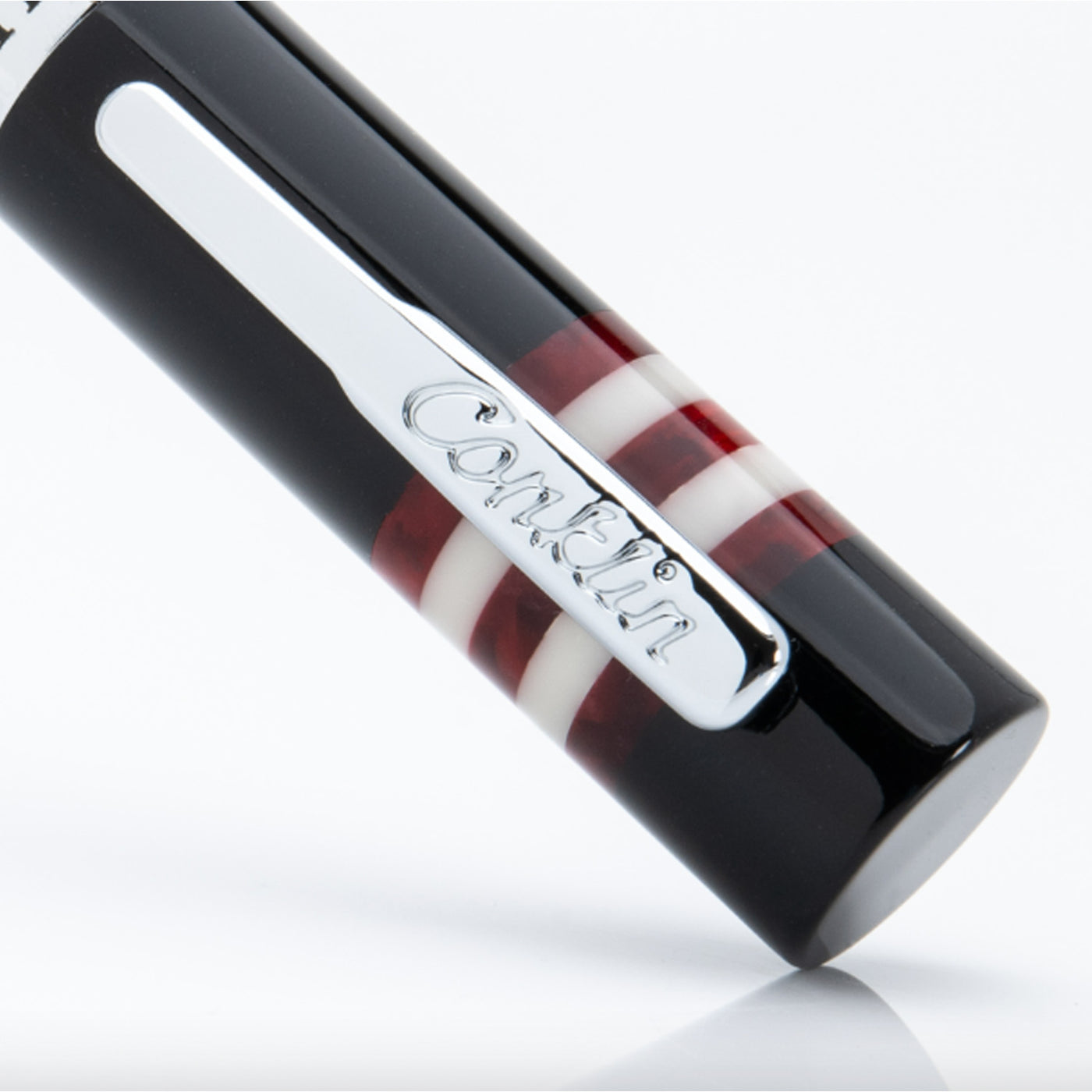 Conklin Toledo Fountain Pen - Black Burgundy CT