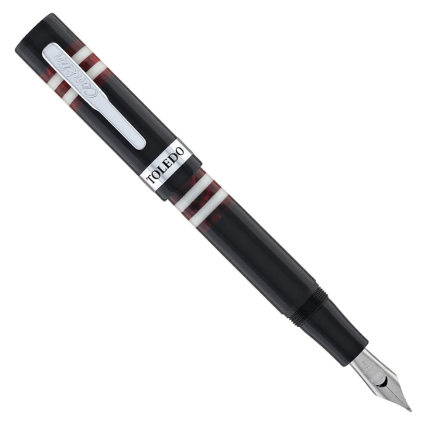 Conklin Toledo Fountain Pen - Black Burgundy CT