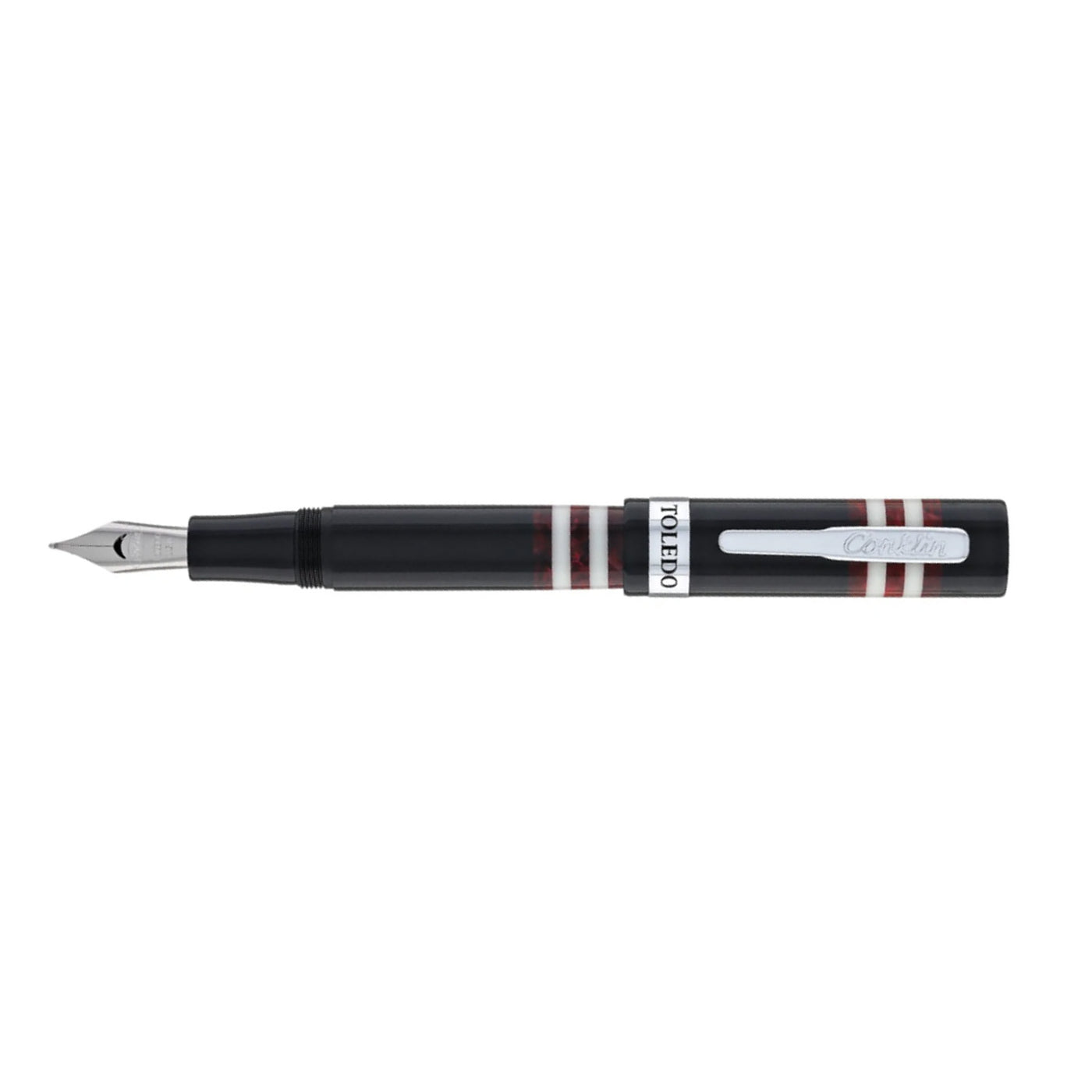 Conklin Toledo Fountain Pen - Black Burgundy CT