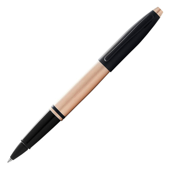 Cross Calais Roller Ball Pen - Brushed Rose Gold & Black