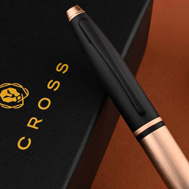 Rose Gold Cross Pen Black And Gold Cross Calais Rose Gold Black
