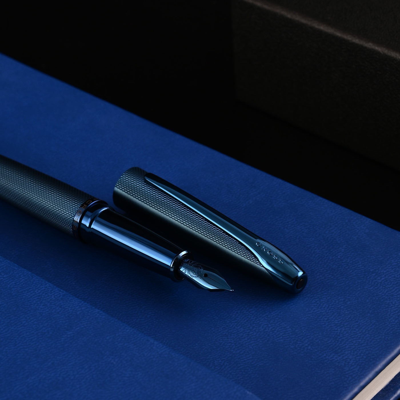 Cross ATX Fountain Pen - Sandblasted Dark Blue 7