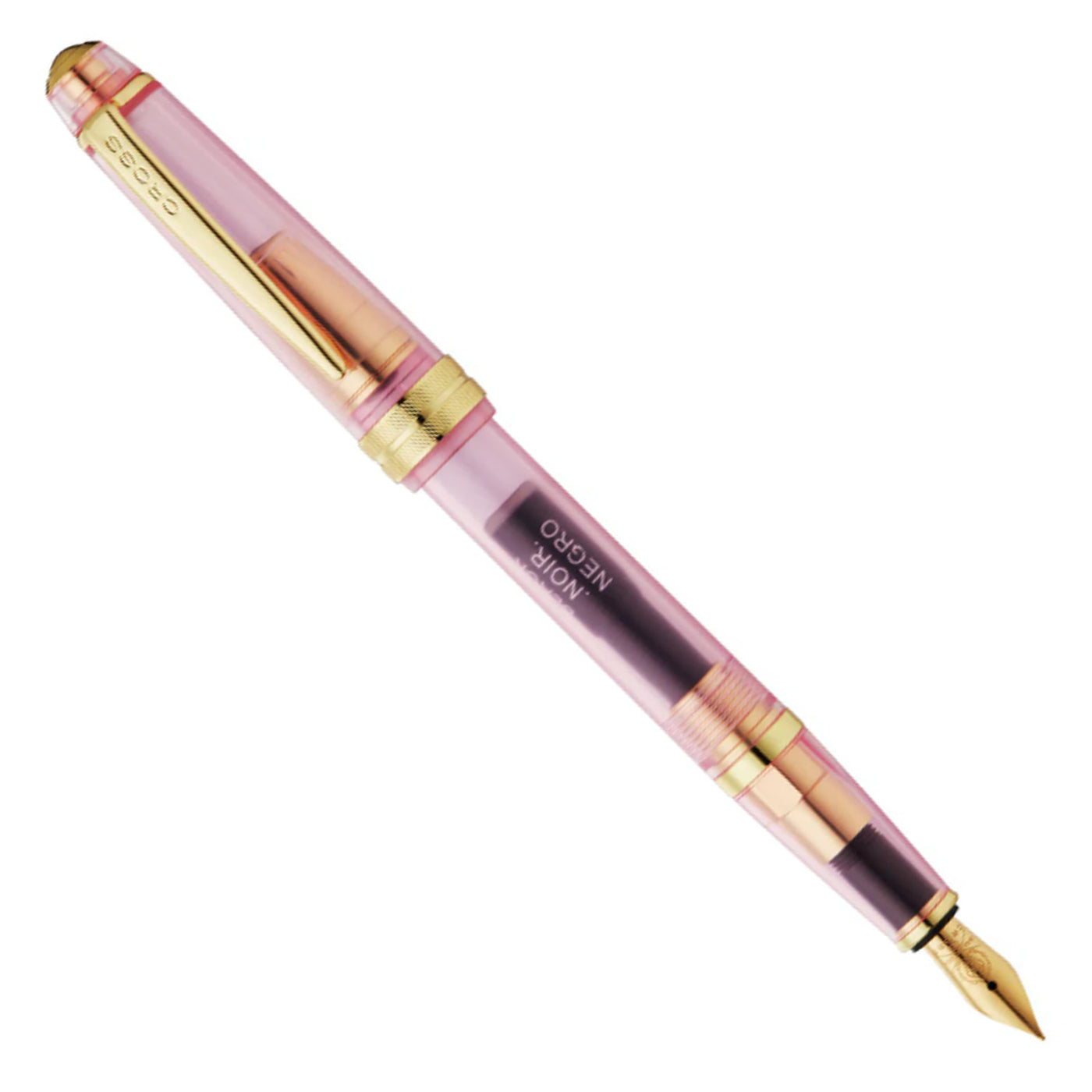 Cross Bailey Light Fountain Pen - Translucent Pink Sapphire GT