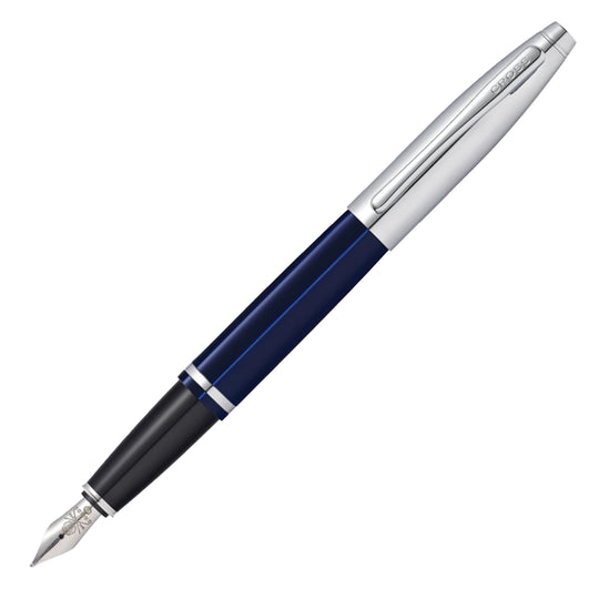 Cross Calais Fountain Pen - Chrome & Blue CT