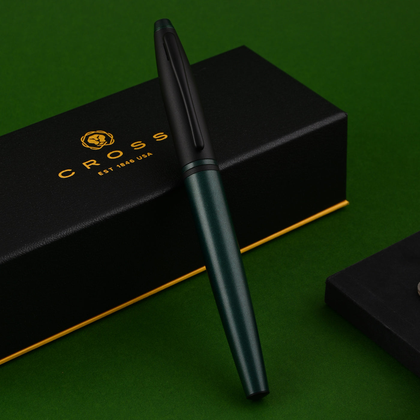 Cross Calais Roller Ball Pen - Matt Green & Black 12