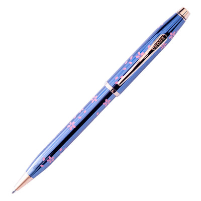Cross Century II Cherry Blossom Ball Pen - Translucent Blue RGT (Special Edition)