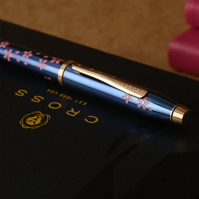 Cross Century II Cherry Blossom Roller Ball Pen - Translucent Blue RGT (Special Edition) 10