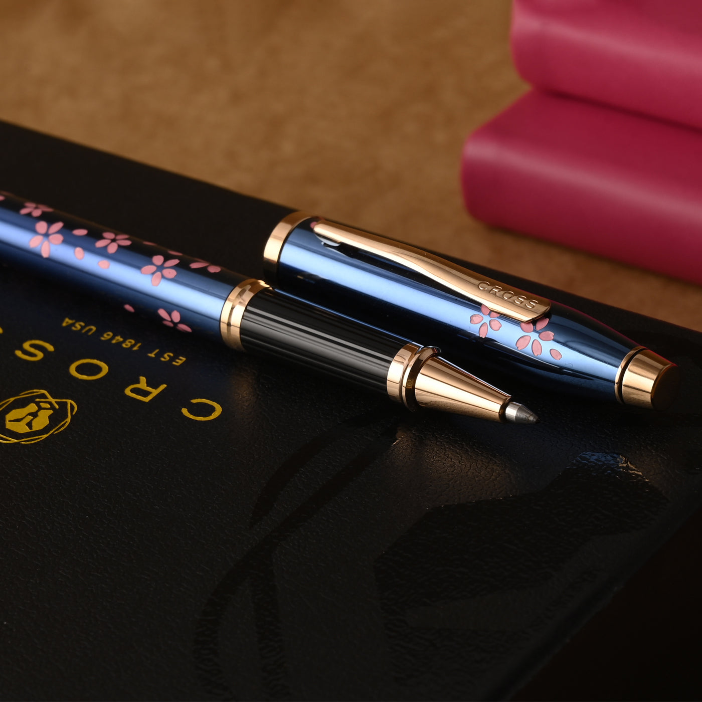 Cross Century II Cherry Blossom Roller Ball Pen - Translucent Blue RGT (Special Edition) 9
