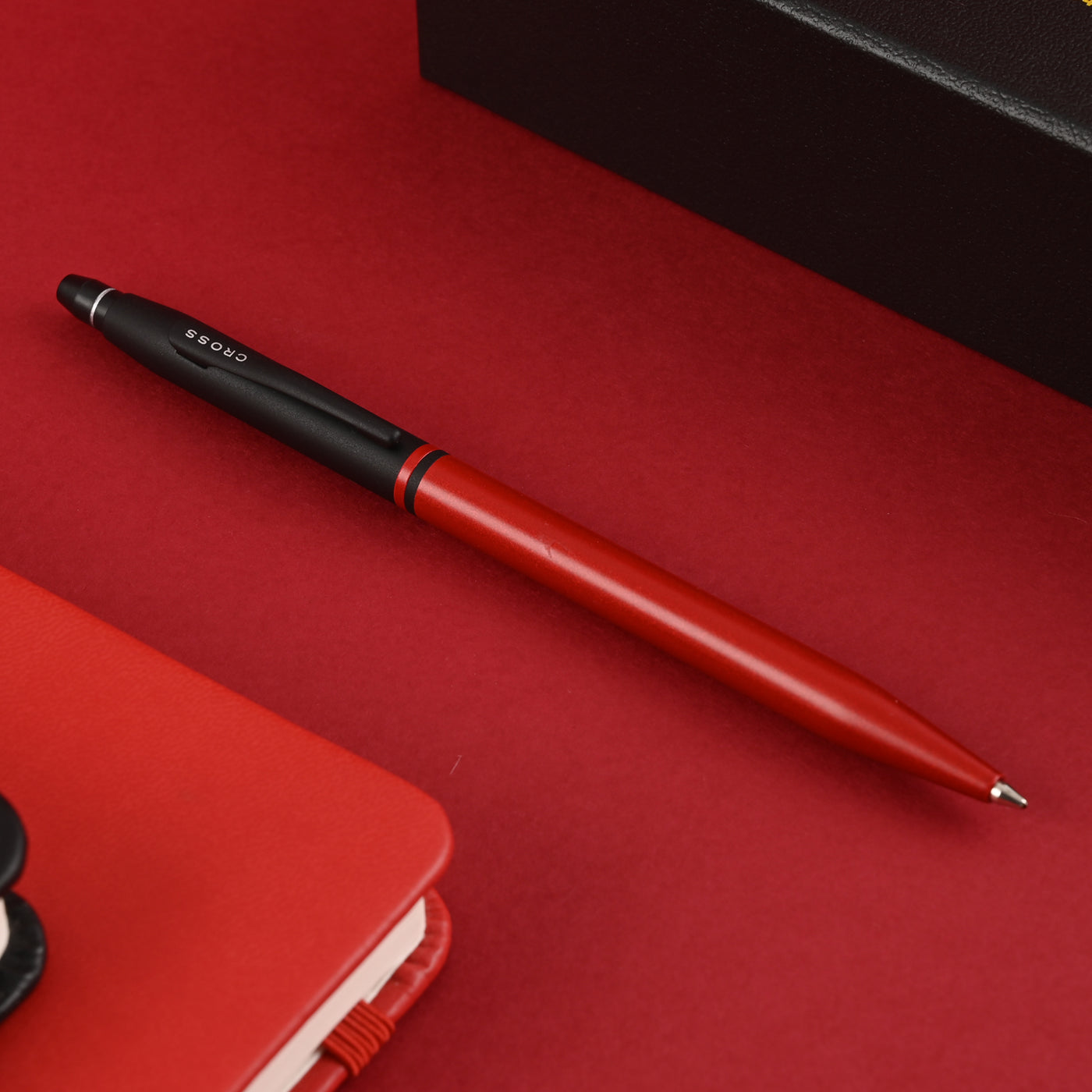 Cross Click Ball Pen - Metallic Red & Black BT 9