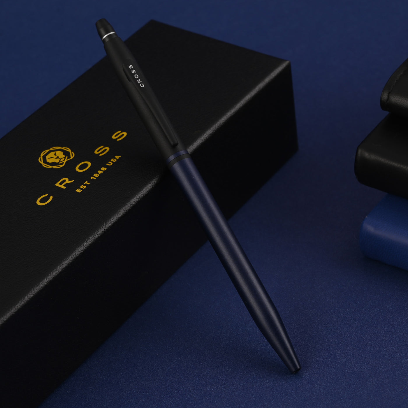 Cross Click Roller Ball Pen - Satin Blue & Black BT 6