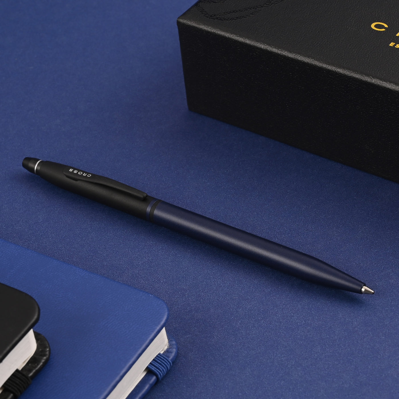 Cross Click Roller Ball Pen - Satin Blue & Black BT 9