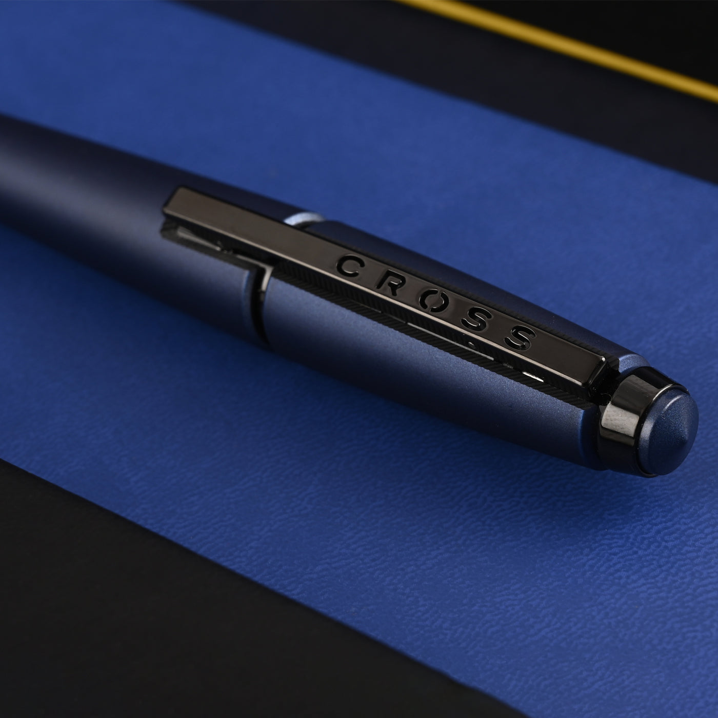 Cross Edge Roller Ball Pen - Matt Blue PVD 7