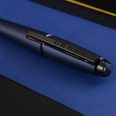 Cross Edge Roller Ball Pen - Matt Blue PVD 7