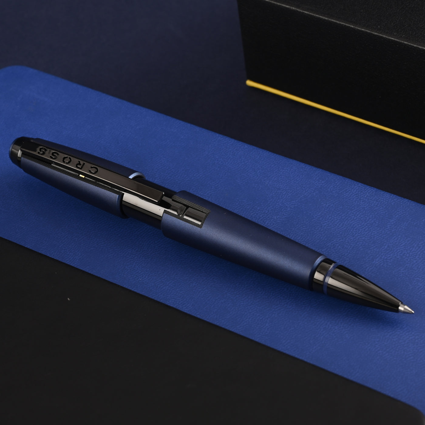 Cross Edge Roller Ball Pen - Matt Blue PVD 9