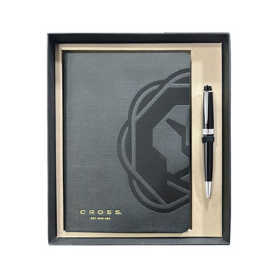 Cross Gift Set - Bailey Light Black CT Ball Pen with Black A5 Journal 2