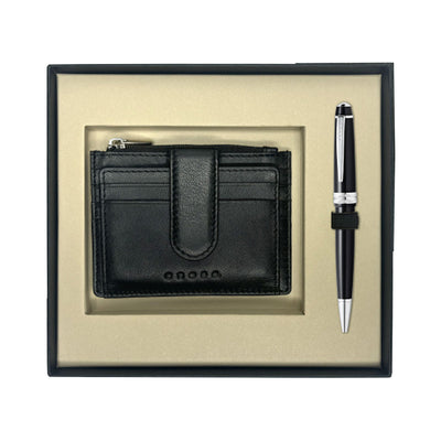 Cross Gift Set - Bailey Light Black CT Ball Pen with Card Holder 2