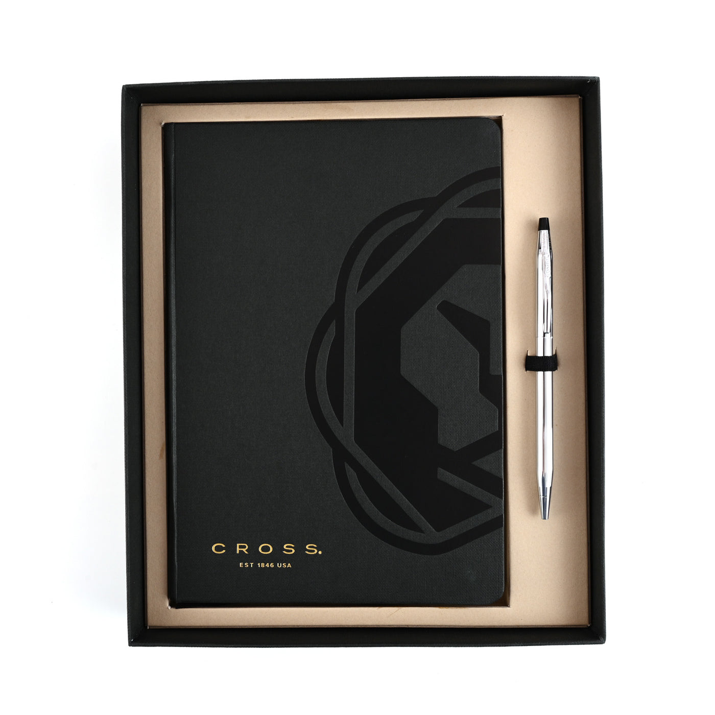 Cross Gift Set - Century Chrome Ball Pen with Black A5 Journal 1