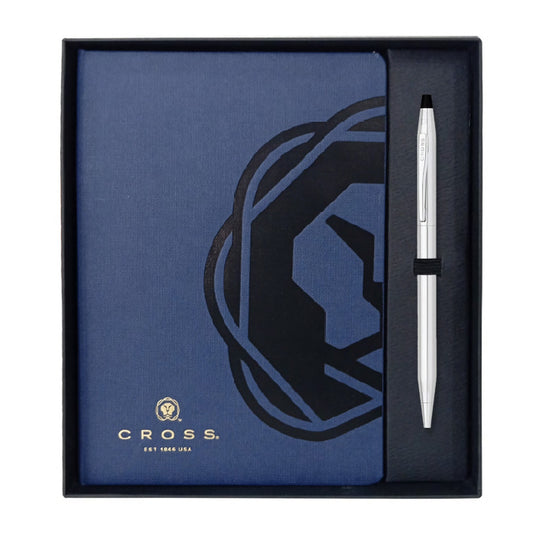 Cross Gift Set - Century Chrome Ball Pen with Blue A5 Journal