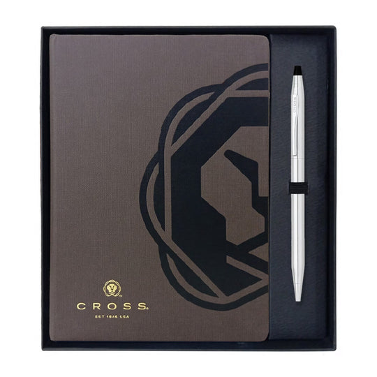 Cross Gift Set - Century Chrome Ball Pen with Brown A5 Journal