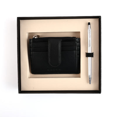 Cross Gift Set - Century Chrome Ball Pen with Card Holder 1