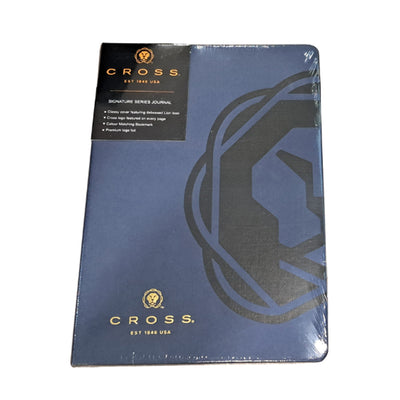 Cross Gift Set - Coventry Black Ball Pen with Blue A5 Notebook