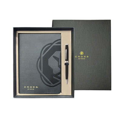 Cross Gift Set - Coventry Black CT Ball Pen with Black A5 Journal 1