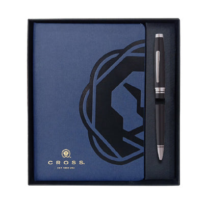 Cross Gift Set - Coventry Black CT Ball Pen with Blue A5 Journal