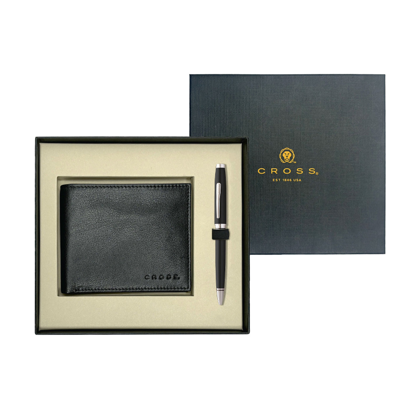 Cross Gift Set - Coventry Black CT Ball Pen with Wallet 1