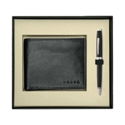 Cross Gift Set - Coventry Black CT Ball Pen with Wallet 2