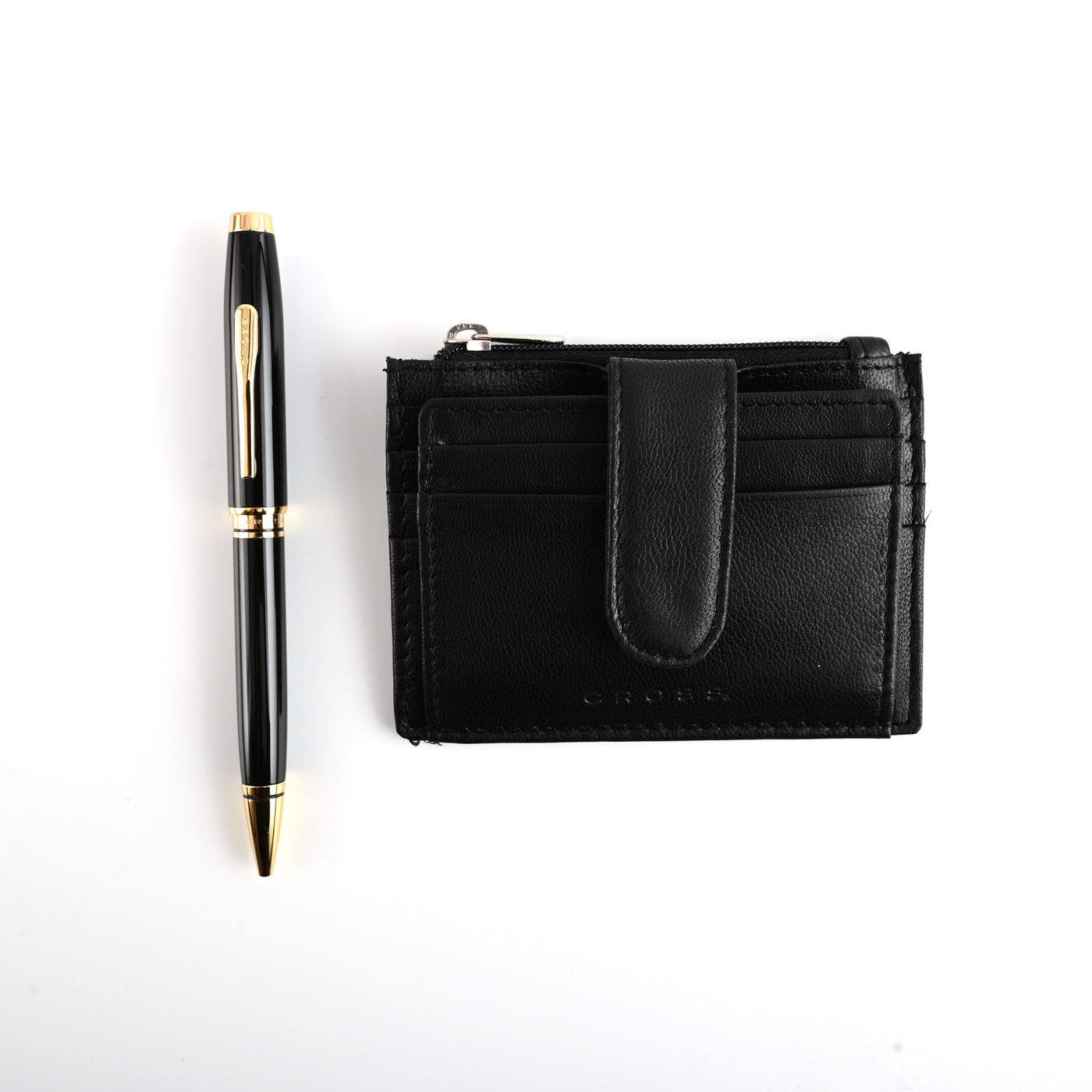 Cross Gift Set - Coventry Black GT Ball Pen with Card Holder 2