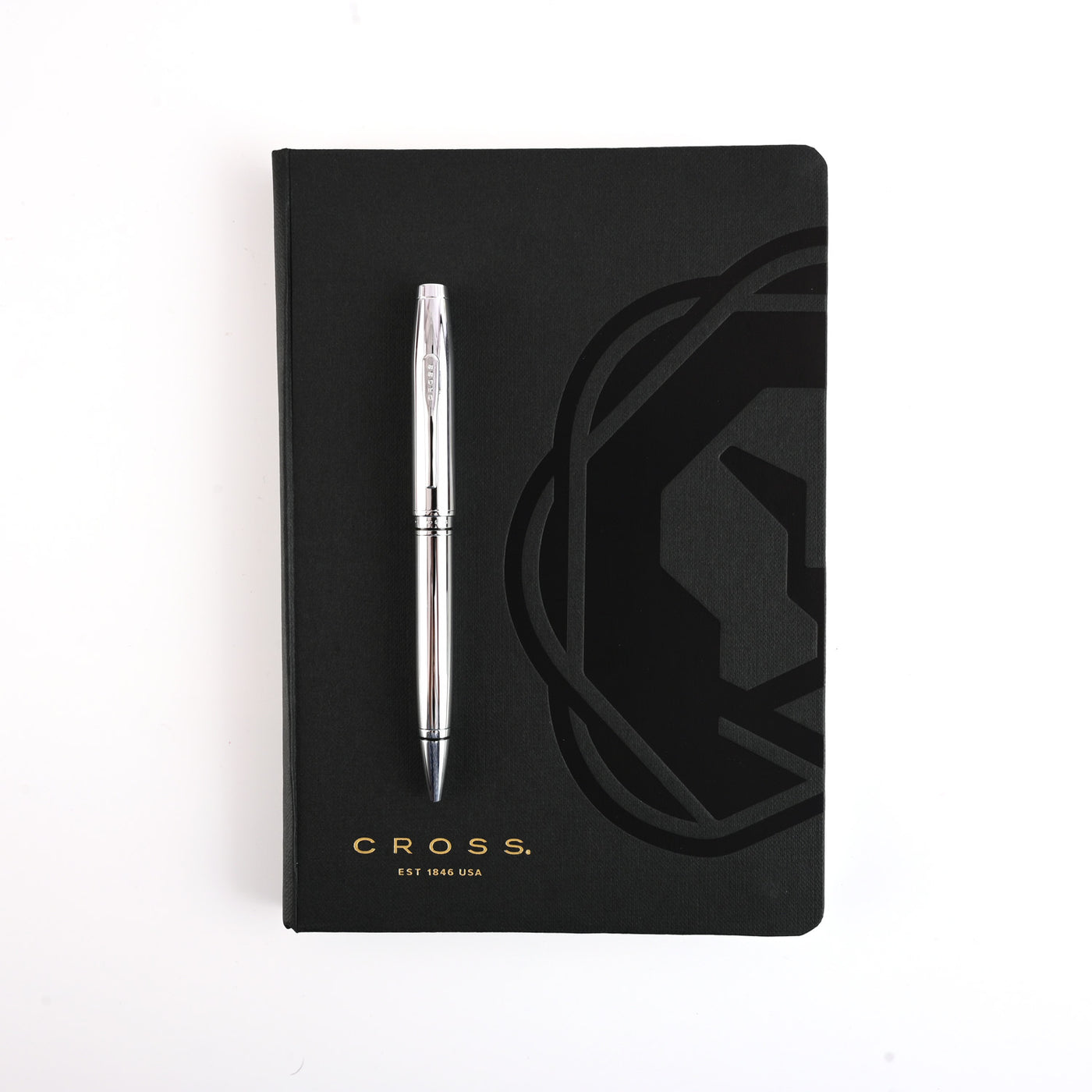 Cross Gift Set - Coventry Chrome Ball Pen with Black A5 Journal 2