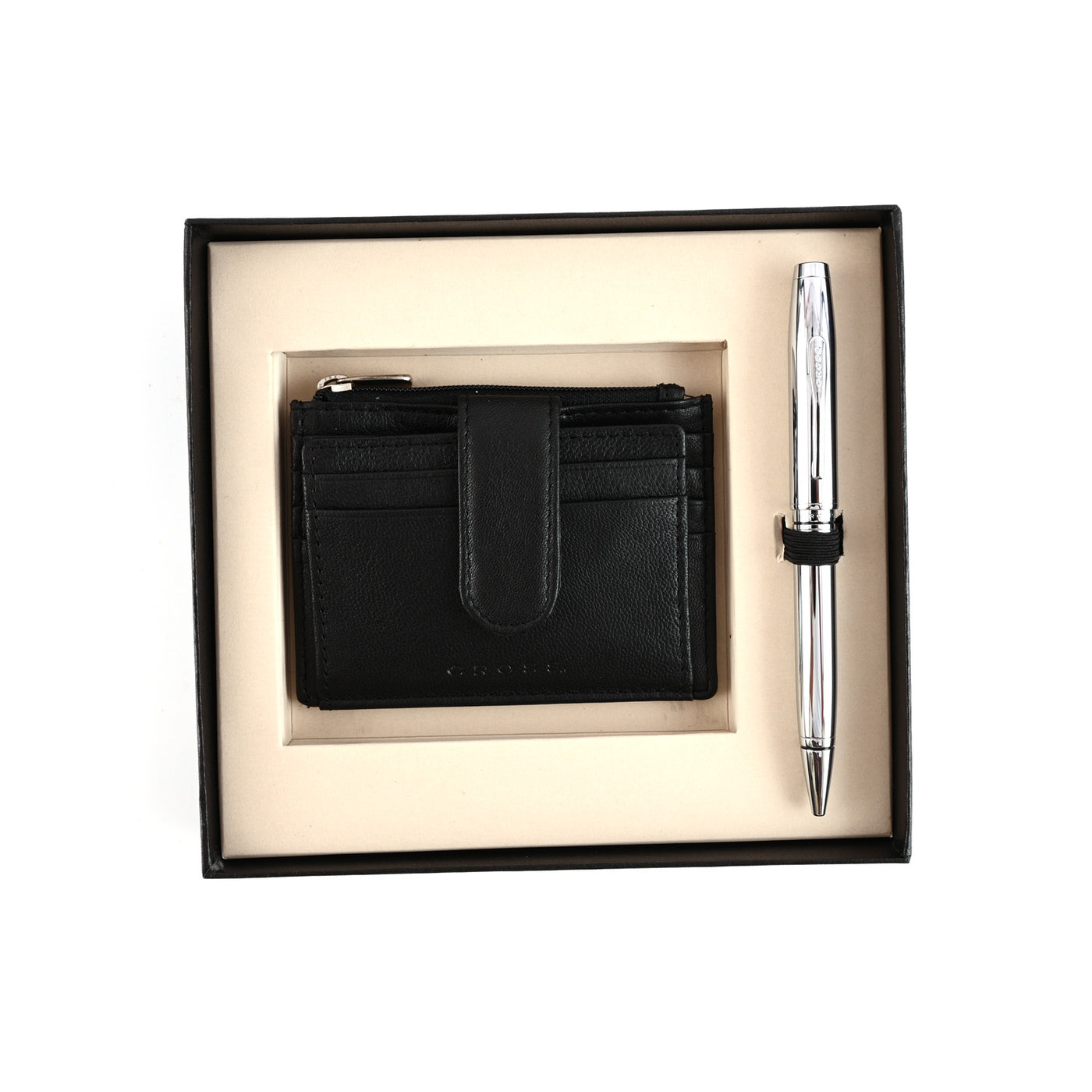 Cross Gift Set - Coventry Chrome Ball Pen with Card Holder 1