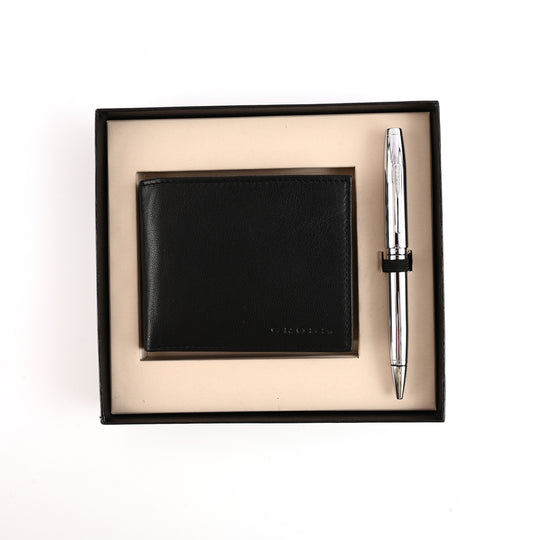 Cross Gift Set - Coventry Chrome Ball Pen with Wallet