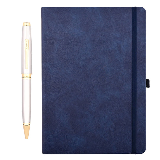 Cross Gift Set - Coventry Medalist Ball Pen with Blue A5 Notebook