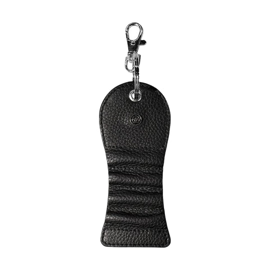 Cross Leather Golf Tee Holder - Black