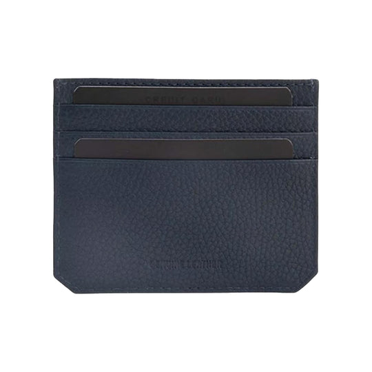 Cross Pebble Leather 6cc Card Holder - Navy Blue