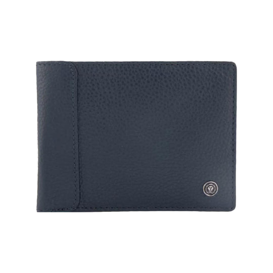 Cross Pebble Leather 6cc Wallet with Detachable Card Holder- Navy Blue