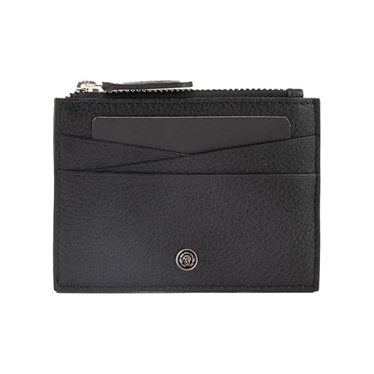 Cross Pebble Leather Ladies 6cc Card Holder - Black
