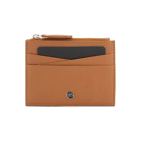 Cross Pebble Leather Ladies 6cc Card Holder - Mocha