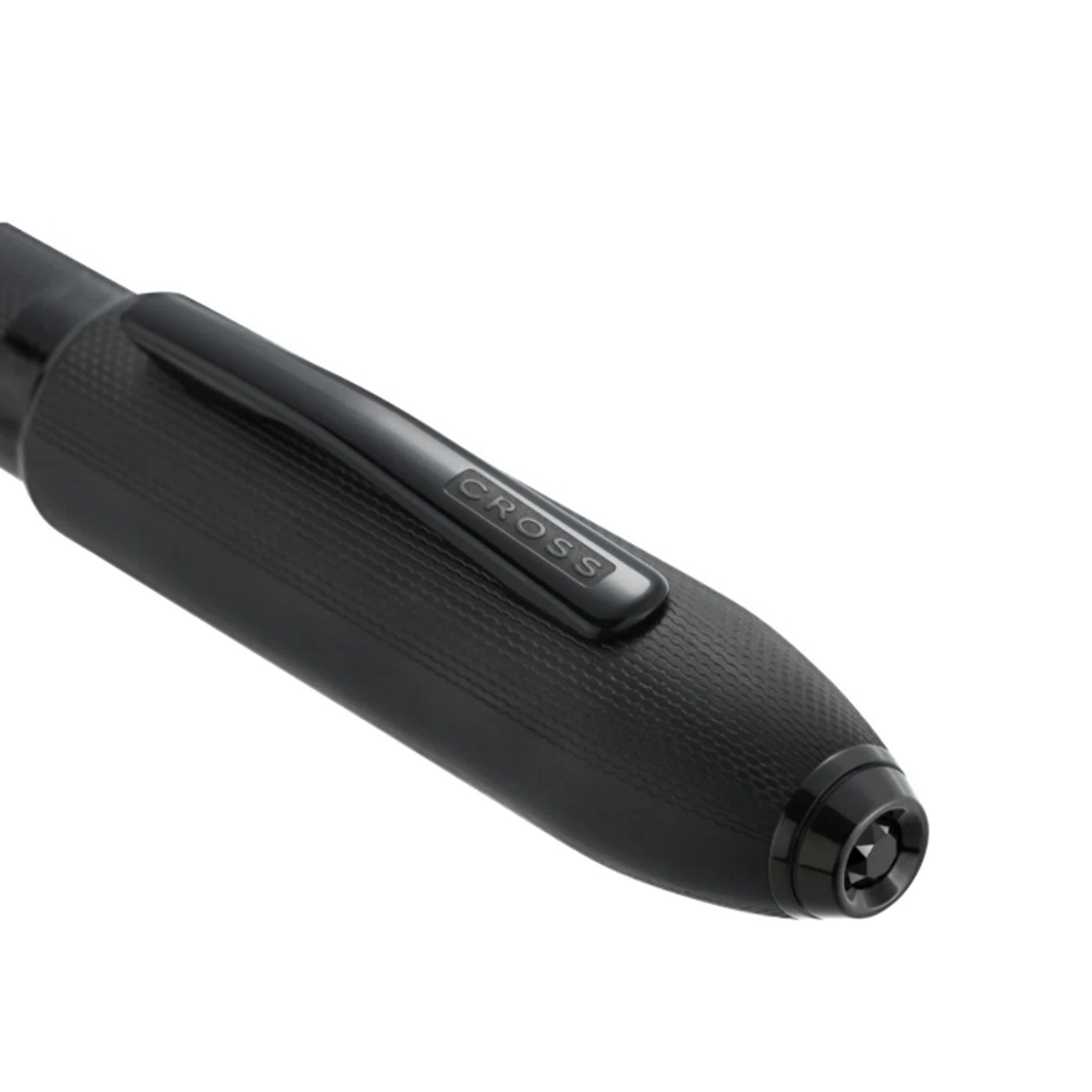 Cross Peerless Polished Black PVD Engraved Diamond Pattern with Black PVD Appointments and Swarovski Crystal Ballpoint Pen AT0702-19 - Image 2