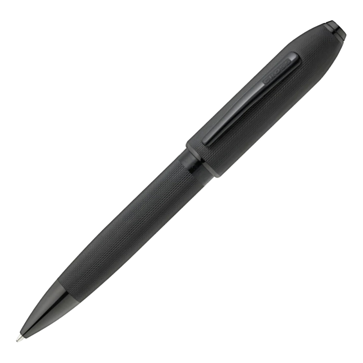 Cross Peerless Polished Black PVD Engraved Diamond Pattern with Black PVD Appointments and Swarovski Crystal Ballpoint Pen AT0702-19 - Image 6