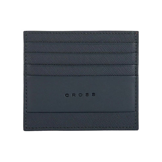 Cross Saffiano Leather 6cc Card Holder - Navy Blue