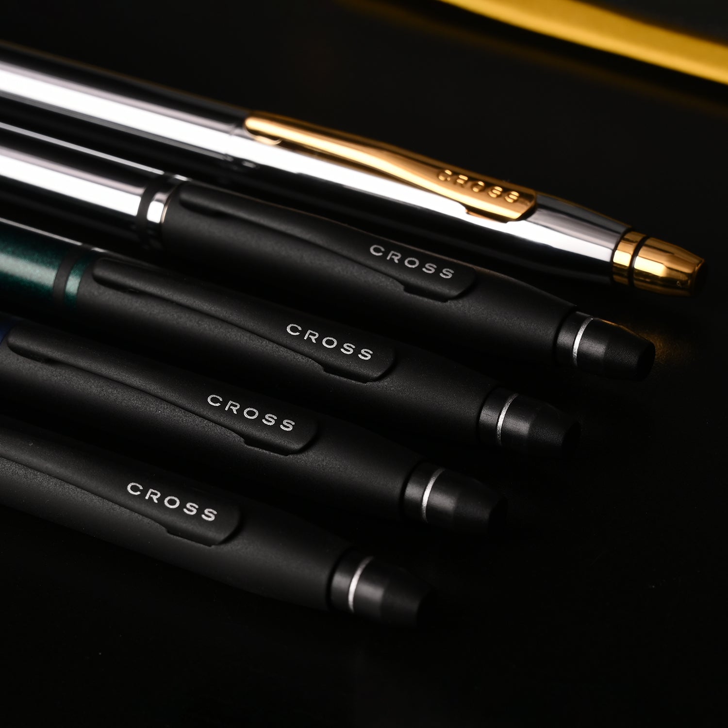 Buy Cross Click Satin Blue Black Ball Pen | Cross Click Pens | Makoba