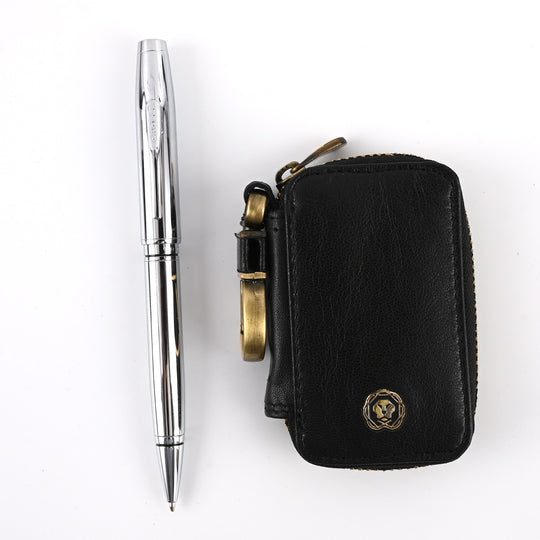 Cross Gift Set - Coventry Chrome CT Ball Pen with Black Key Holder