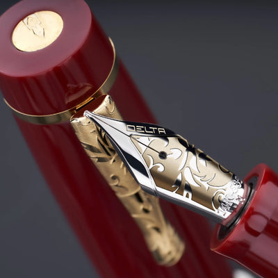 Delta Bio+16 No. 8 14K Gold Fountain Pen - Coral GT 14