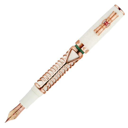 Delta Indigenous People No.8 14K Gold Limited Edition Fountain Pen - Simbu White RGT (Limited Edition)