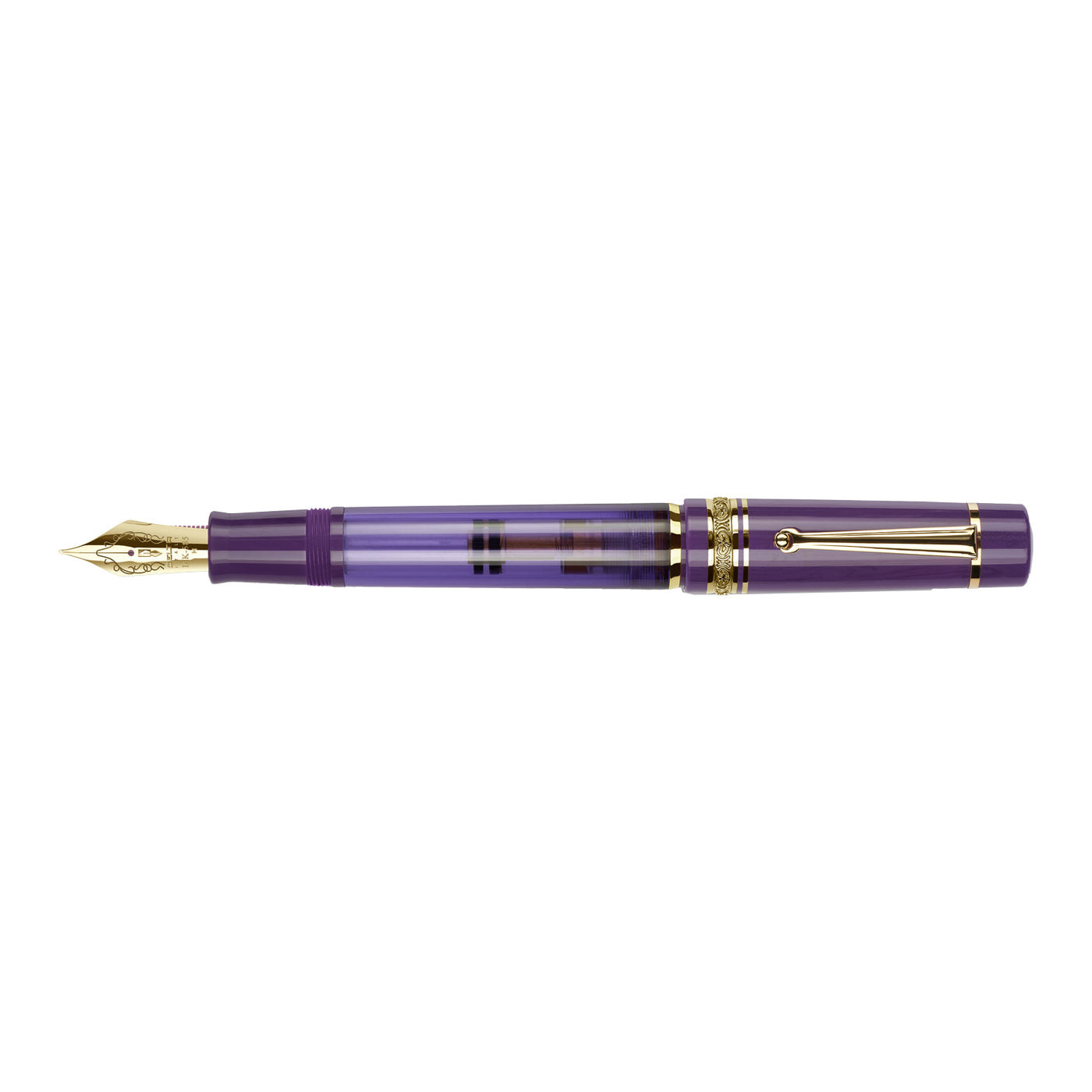 Delta Mid Size Plus Limited Edition No.8 Fountain Pen - Majestic Purple GT 5