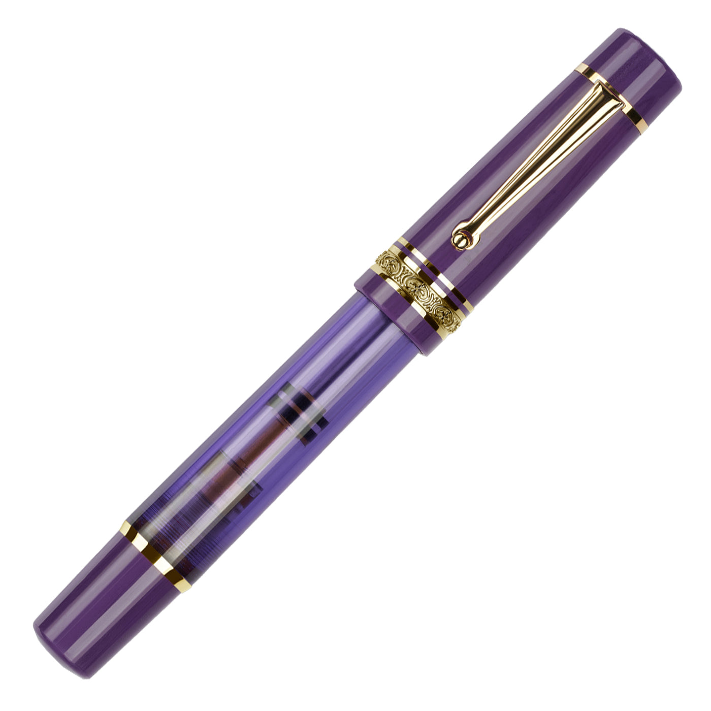 Delta Mid Size Plus Limited Edition No.8 Fountain Pen - Majestic Purple GT 6