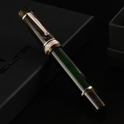 Delta Mid Size Plus Limited Edition No.8 Fountain Pen - Royal Green CT 9