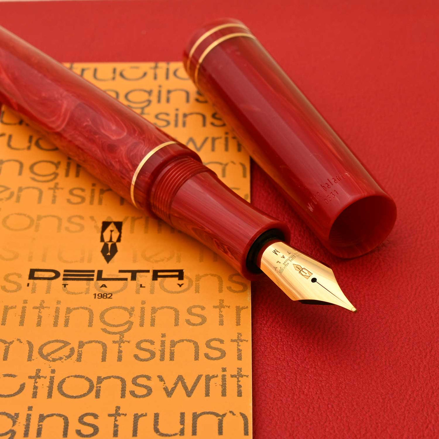 Delta Write Balance Fountain Pen - Red GT 10